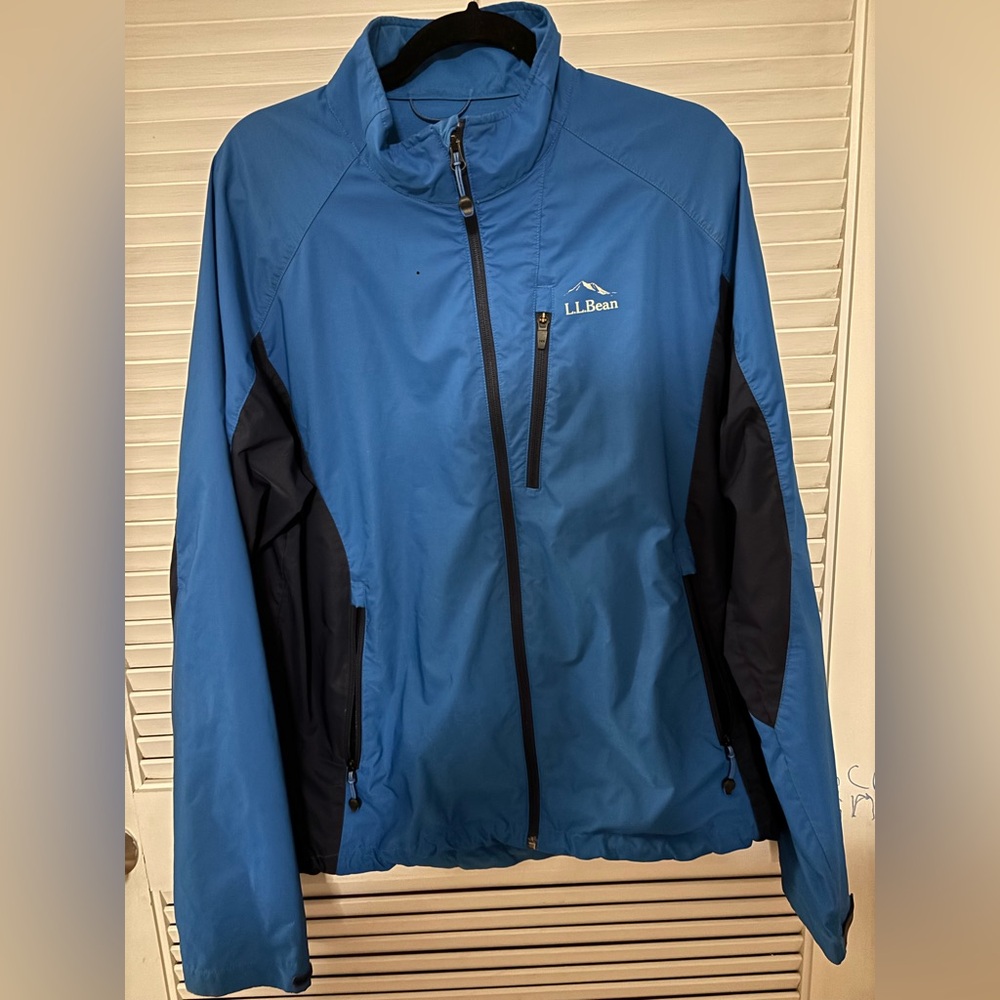 L.L. Bean Blue and Black Windbreaker Jacket